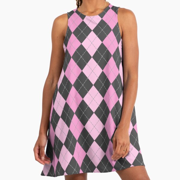 open lace back dress Santana Argyle Sweater Dress (Pink)