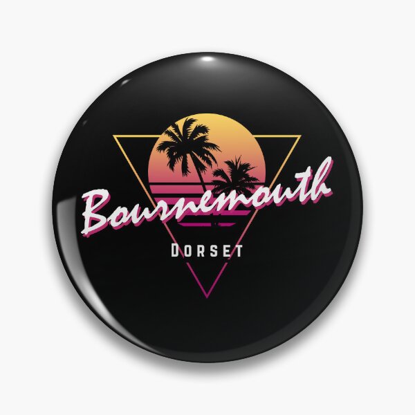 Item preview, Funny 80s Retro Sunset 'Bournemouth' Dorset designed and sold by dinosareforever.