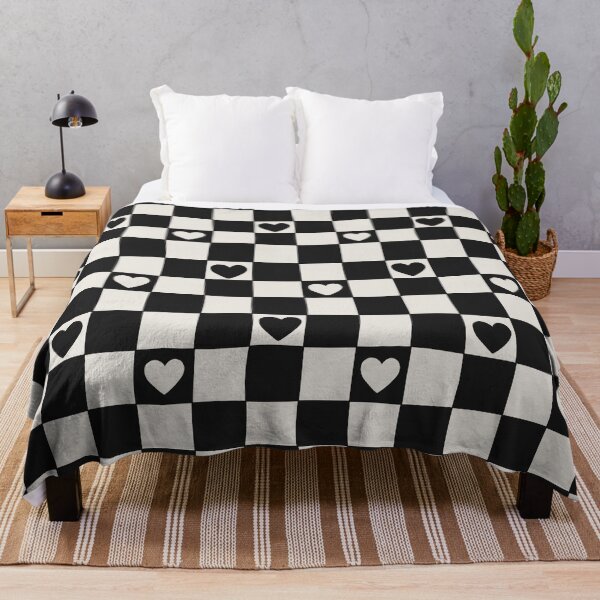 Item preview, Check Pattern Hearts Black & Off White designed and sold by Me And The Moon.