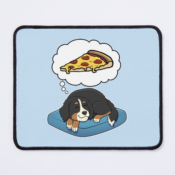 Artikelvorschau, Bernese Mountain Dog dreaming about Pepperoni Pizza entworfen und verkauft von DoggieDelights.