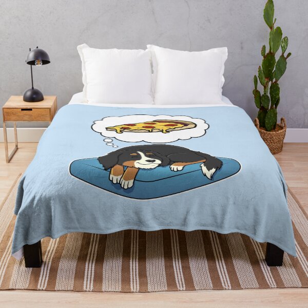Item preview, Bernese Mountain Dog dreaming about Pepperoni Pizza designed and sold by DoggieDelights.