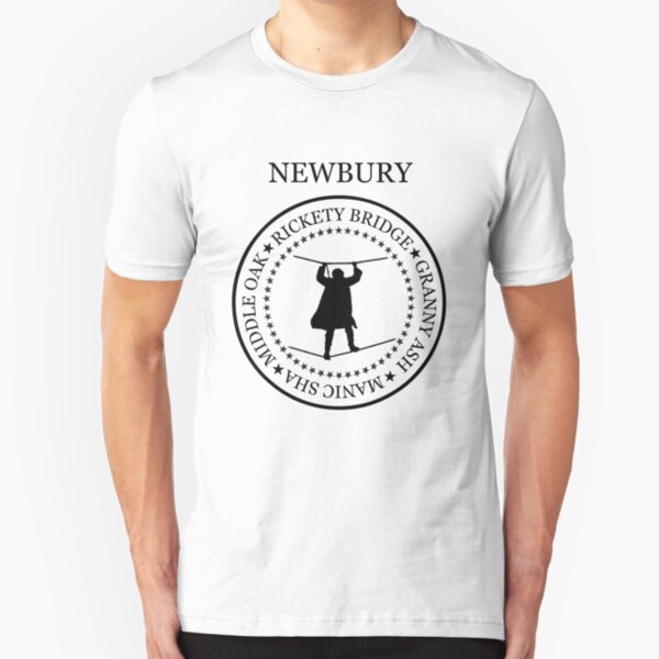 Newbury (rickety, black text, 102) Slim Fit T-Shirt