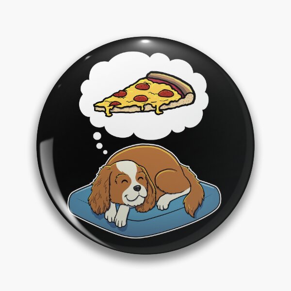 Item preview, Cavalier King Charles Spaniel dreaming about Pepperoni Pizza designed and sold by DoggieDelights.