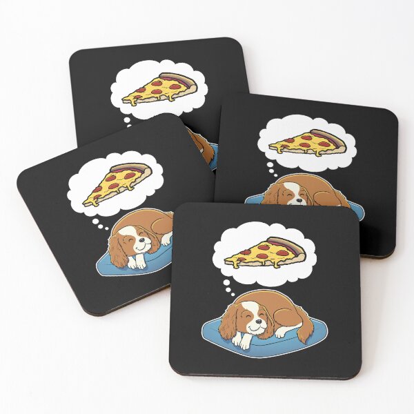 Item preview, Cavalier King Charles Spaniel dreaming about Pepperoni Pizza designed and sold by DoggieDelights.