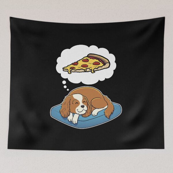 Artikelvorschau, Cavalier King Charles Spaniel träumt von Peperoni-Pizza entworfen und verkauft von DoggieDelights.