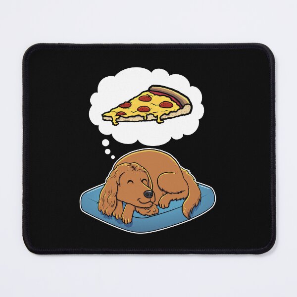 Item preview, English Cocker Spaniel dreaming about Pepperoni Pizza designed and sold by DoggieDelights.