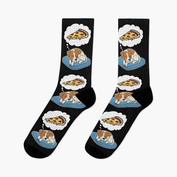 Item preview, Jack Russell Terrier dreaming about Pepperoni Pizza designed and sold by DoggieDelights.