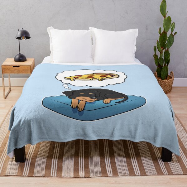 Item preview, Miniature Pinscher dreaming about Pepperoni Pizza designed and sold by DoggieDelights.