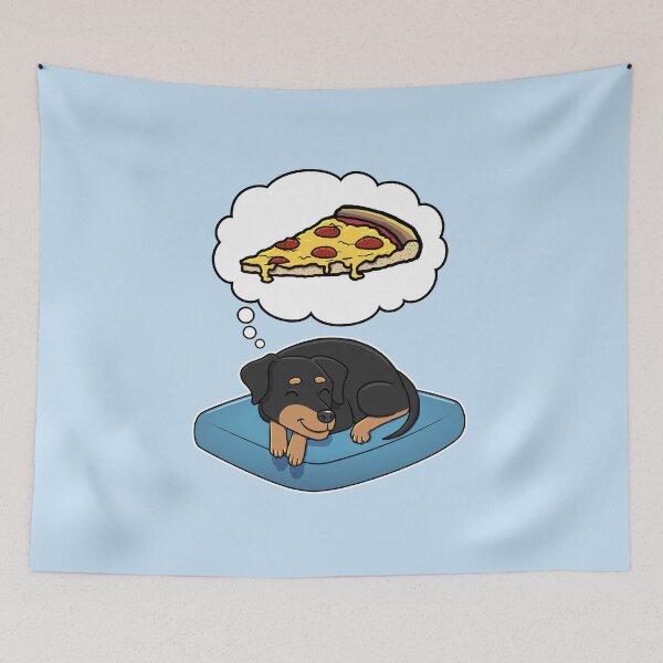 Item preview, Miniature Pinscher dreaming about Pepperoni Pizza designed and sold by DoggieDelights.