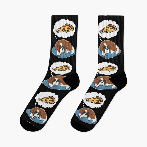 Item preview, St Bernard dreaming about Pepperoni Pizza designed and sold by DoggieDelights.