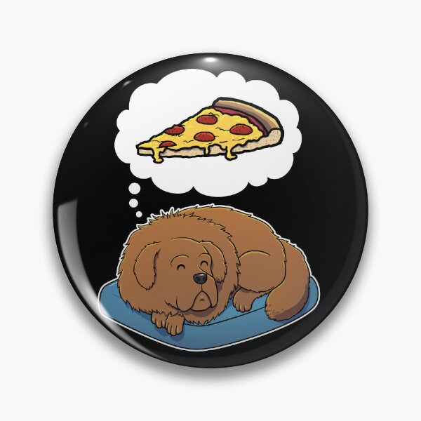 Item preview, Tibetan Mastiff dreaming about Pepperoni Pizza designed and sold by DoggieDelights.