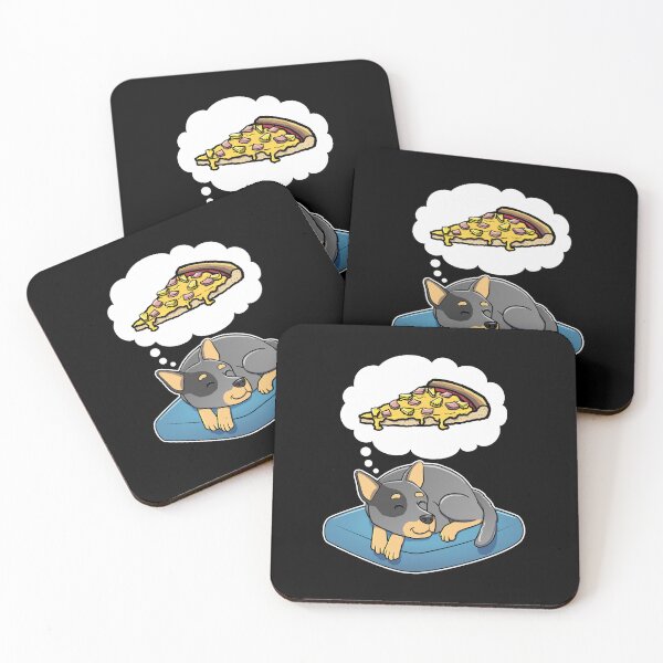 Item preview, Australian Cattle Dog dreaming about Hawaiian Pizza designed and sold by DoggieDelights.