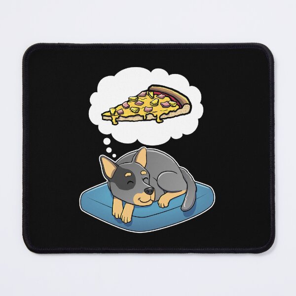 Item preview, Australian Cattle Dog dreaming about Hawaiian Pizza designed and sold by DoggieDelights.