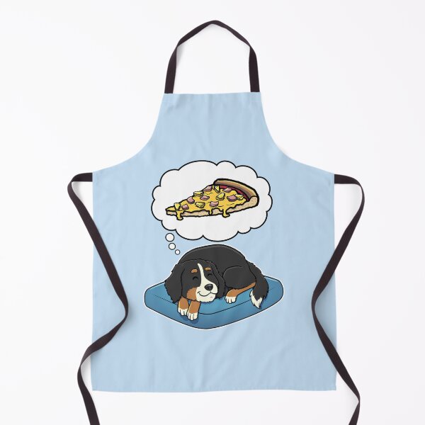 Artikelvorschau, Bernese Mountain Dog dreaming about Hawaiian Pizza entworfen und verkauft von DoggieDelights.