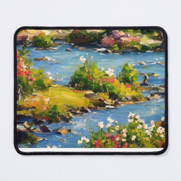 Item preview, Beautiful summer landscape with shallow river designed and sold by LaszloToth.