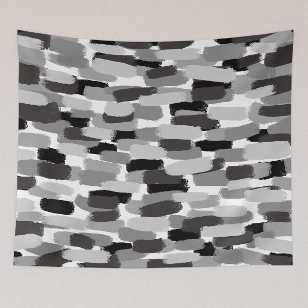 Item preview, Abstract, Grey and Black, Monochrome, Paint Brush Effect designed and sold by OneThreeSix.