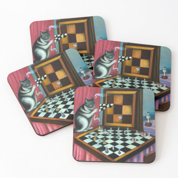 Item preview, Salvador Dali's Surreal Cat Playing Checkers designed and sold by Zirrko.