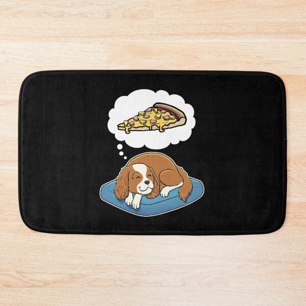 Item preview, Cavalier King Charles Spaniel dreaming about Hawaiian Pizza designed and sold by DoggieDelights.