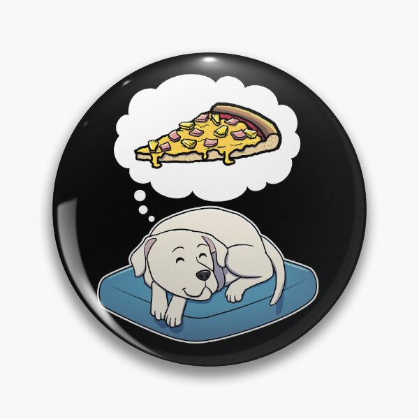 Aperçu de l'œuvre Dogo Argentino dreaming about Hawaiian Pizza créée et vendue par DoggieDelights.