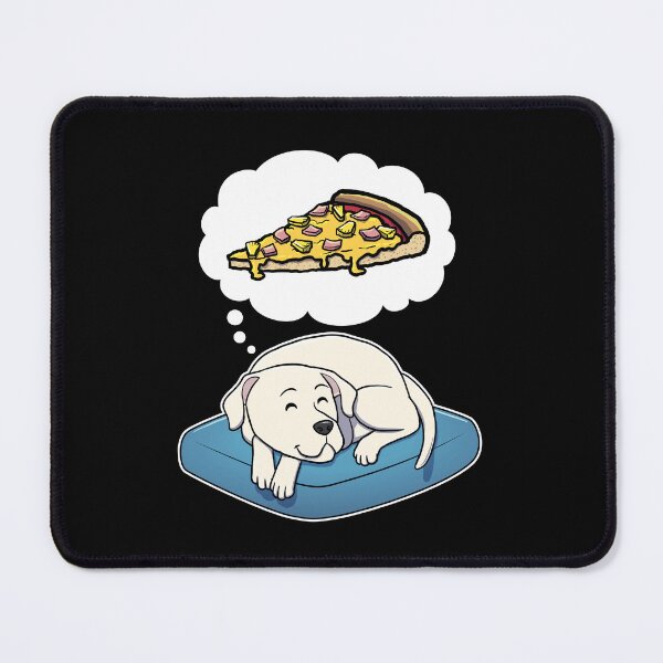 Item preview, Dogo Argentino dreaming about Hawaiian Pizza designed and sold by DoggieDelights.