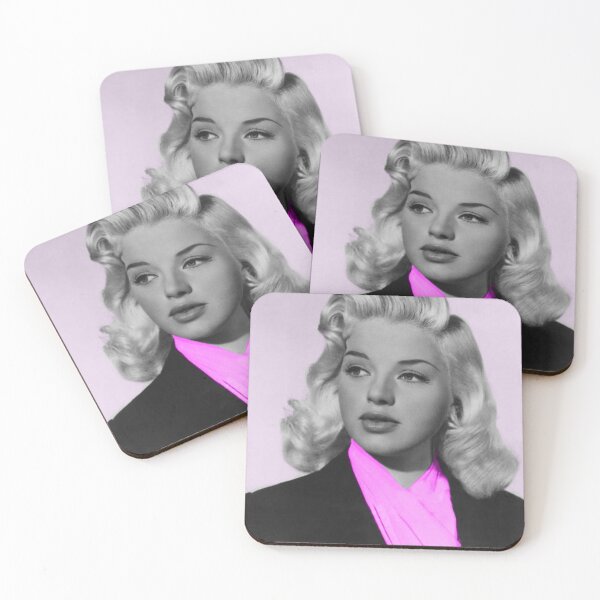 Aperçu de l'œuvre Diana Dors avec foulard rose créée et vendue par carmencuarzo.