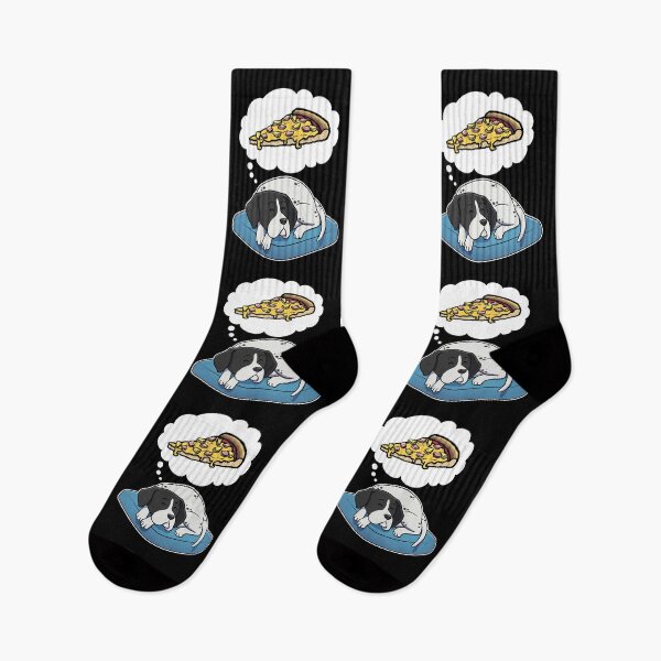 Item preview, English Pointer dreaming about Hawaiian Pizza designed and sold by DoggieDelights.