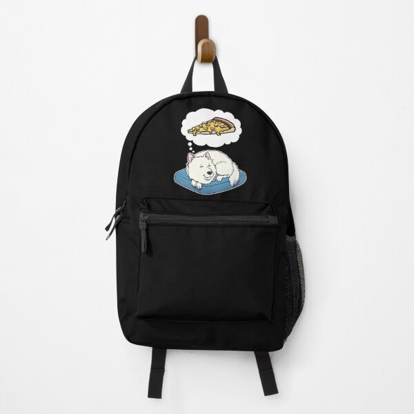 Item preview, Samoyed dreaming about Hawaiian Pizza designed and sold by DoggieDelights.