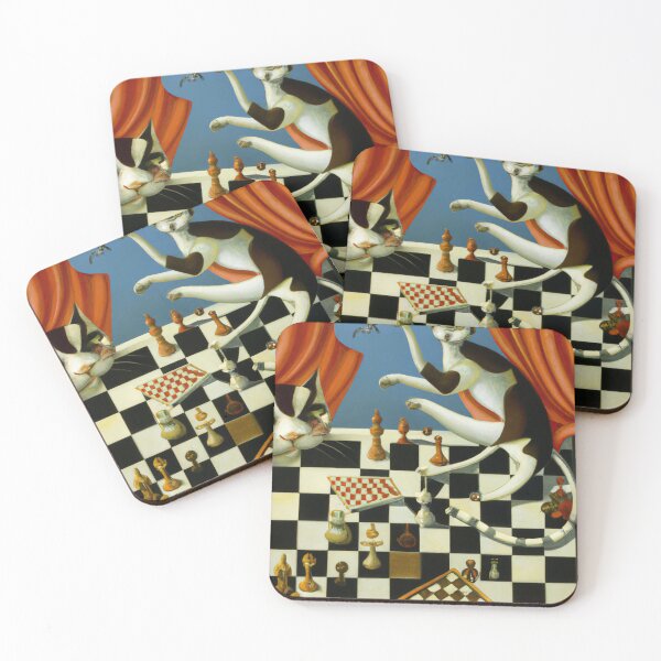Item preview, Cat Playing Chess designed and sold by Zirrko.