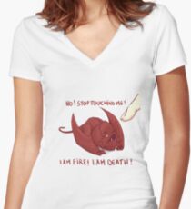 Little Smaug - Dragon Women's Fitted V-Neck T-Shirt
