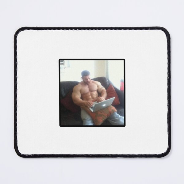 Item preview, buff guy on computer  designed and sold by GymRatz-shop.