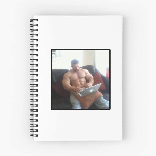 Item preview, buff guy on computer  designed and sold by GymRatz-shop.
