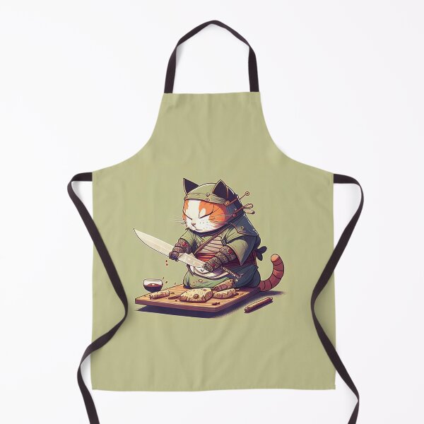 Item preview, Samurai cat eating a delicious meal designed and sold by DGTY.