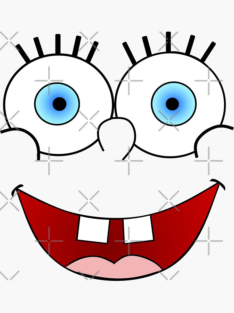 spongebob squarepants face Sticker for Sale by kingDS