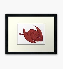 Little Smaug - Pixel Dragon Framed Print