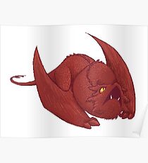 Little Smaug - Pixel Dragon Poster