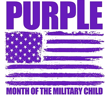 Imagen de la obra Purple Up Month Of The Military Child USA Flag Purple Up Gear de DynamicDesign