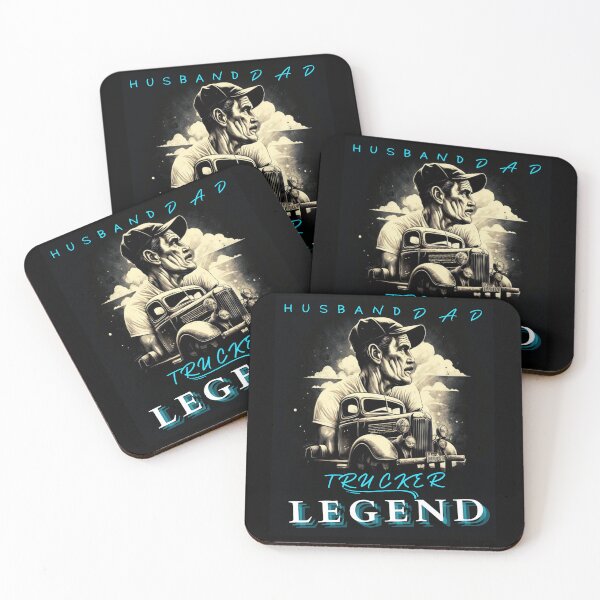 Artikelvorschau, Ehemann, Vater, Trucker-Legende entworfen und verkauft von Tropium-Designs.