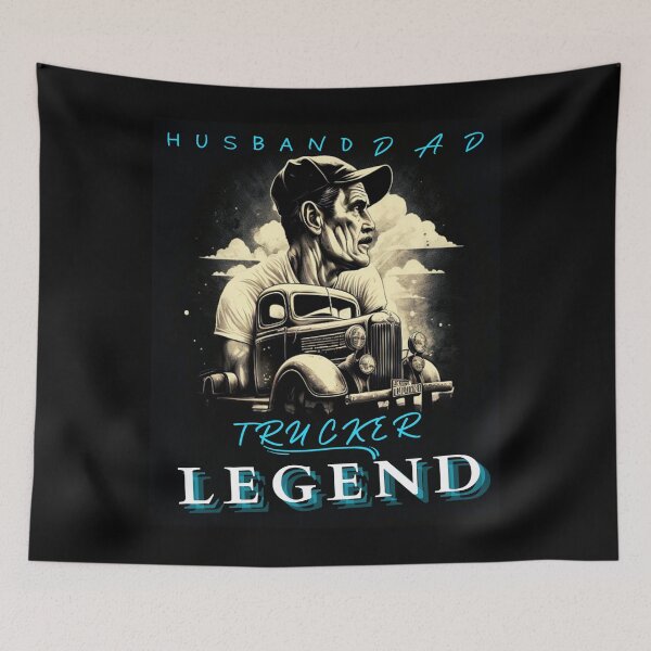 Artikelvorschau, Ehemann, Vater, Trucker-Legende entworfen und verkauft von Tropium-Designs.