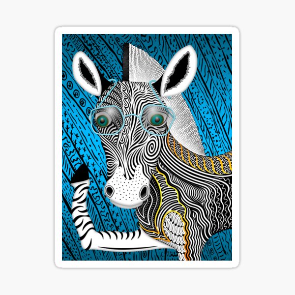 Item preview, Portrait Of The Artist As A Young Zebra designed and sold by Becky Titus.
