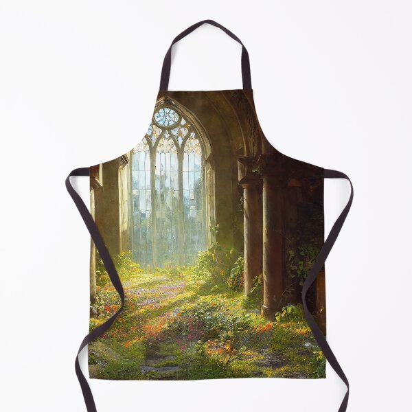 Artikelvorschau, alte Kirchenruine mit Blumen und Gras entworfen und verkauft von YCChuang.