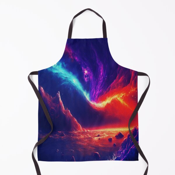 Item preview, Abstract Landscape with Sea, Mountains and Space Sky in Vibrant Colors designed and sold by Trendy Valley .
