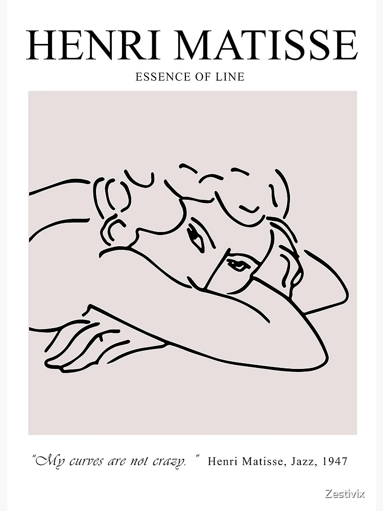 Henri Matisse My Curves Are Not Crazy Poster, One Line Drawing, Female Line  Art, Abstract Face Art, Digital Download -  Portugal