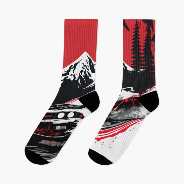 Item preview, Drift Car in in the Japanese mountains designed and sold by AreteSticker.