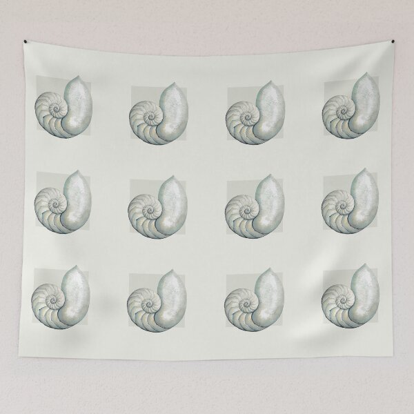 Item preview, Nautilus sea shell in neutral designed and sold by LisaLeQuelenec.