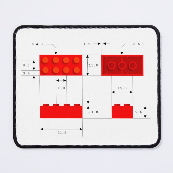 Item preview, Toy Brick System - Technical Measurements (Red) designed and sold by WhitusArts.