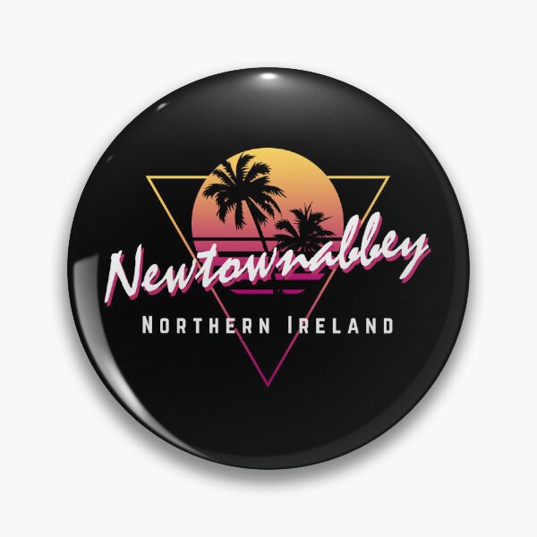 Item preview, Funny 80s Retro Sunset 'Newtownabbey' Northern Ireland designed and sold by dinosareforever.