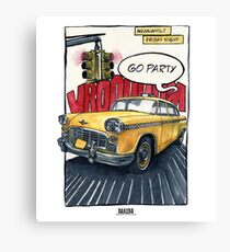 Taxi - go party Canvas Print