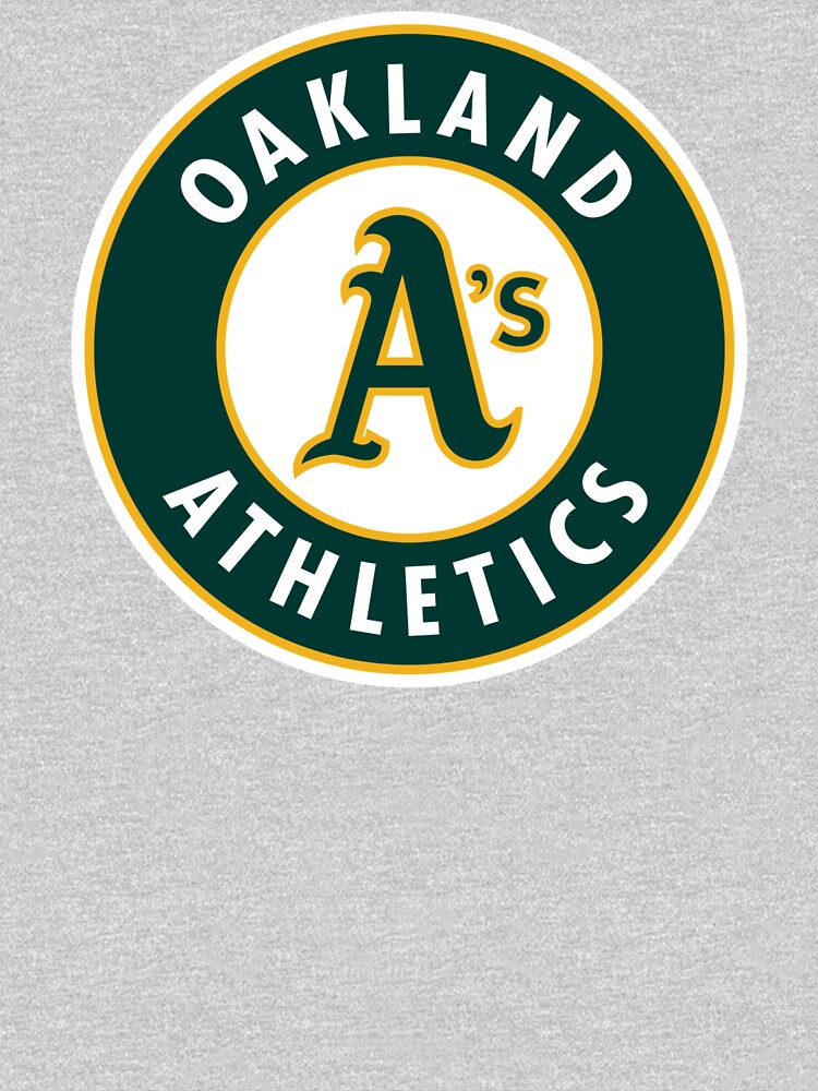 Oakland Athletics Text logo Distressed Vintage logo T-shirt 6