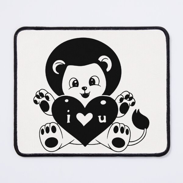 Item preview, Cute Valentine Lion with Heart Design designed and sold by Rafy's Designs.