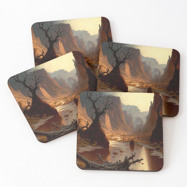 Item preview, Canyon valley bone dry river painting designed and sold by RK - Shop.